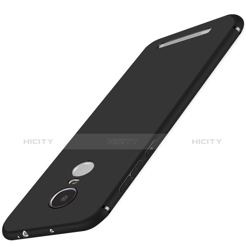 Silikon Hülle Handyhülle Ultra Dünn Schutzhülle S02 für Xiaomi Redmi Note 3 MediaTek Schwarz groß