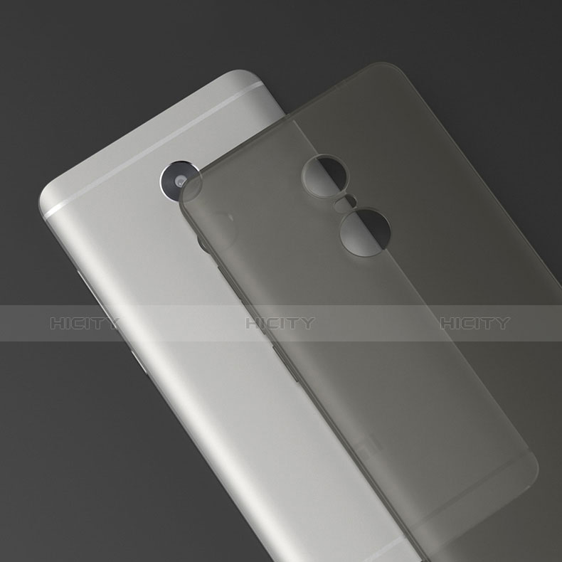 Silikon Hülle Handyhülle Ultra Dünn Schutzhülle S02 für Xiaomi Redmi Note 4 Grau groß