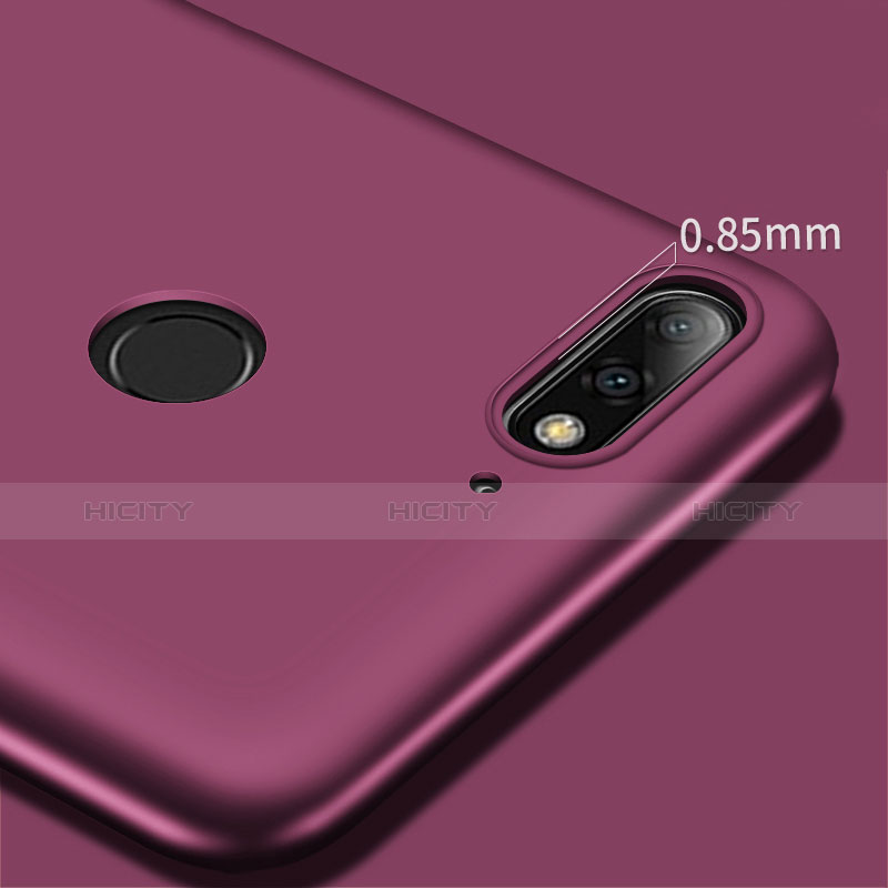Silikon Hülle Handyhülle Ultra Dünn Schutzhülle S03 für Huawei Y7 (2018) Violett groß