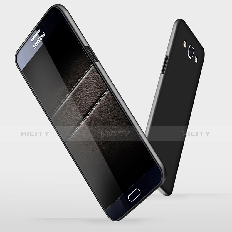 Silikon Hülle Handyhülle Ultra Dünn Schutzhülle S03 für Samsung Galaxy A7 SM-A700 Schwarz groß