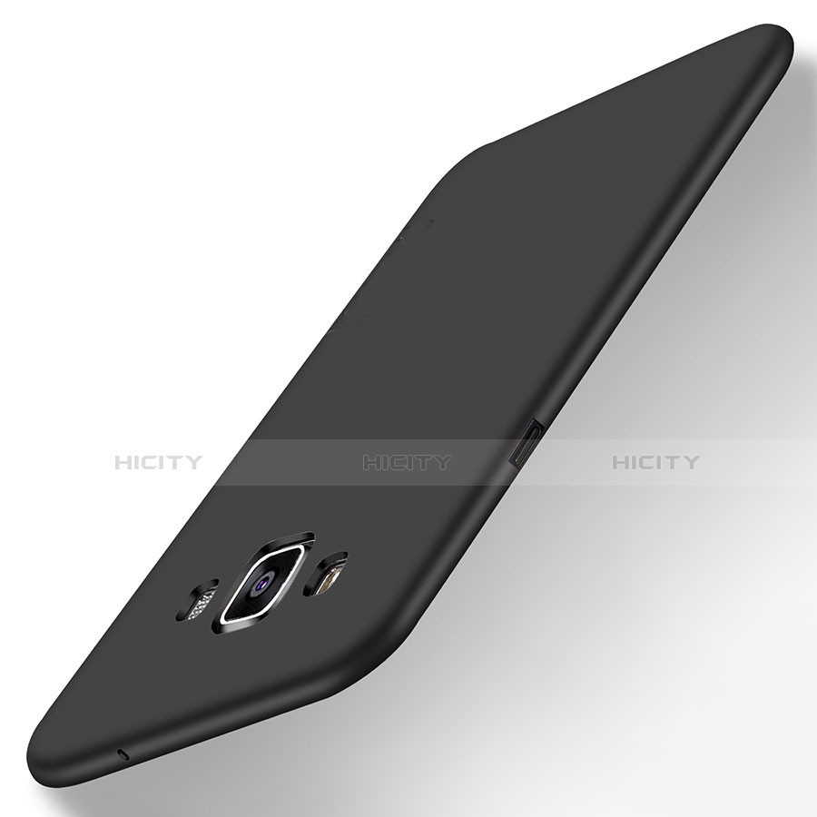 Silikon Hülle Handyhülle Ultra Dünn Schutzhülle S03 für Samsung Galaxy A7 SM-A700 Schwarz groß