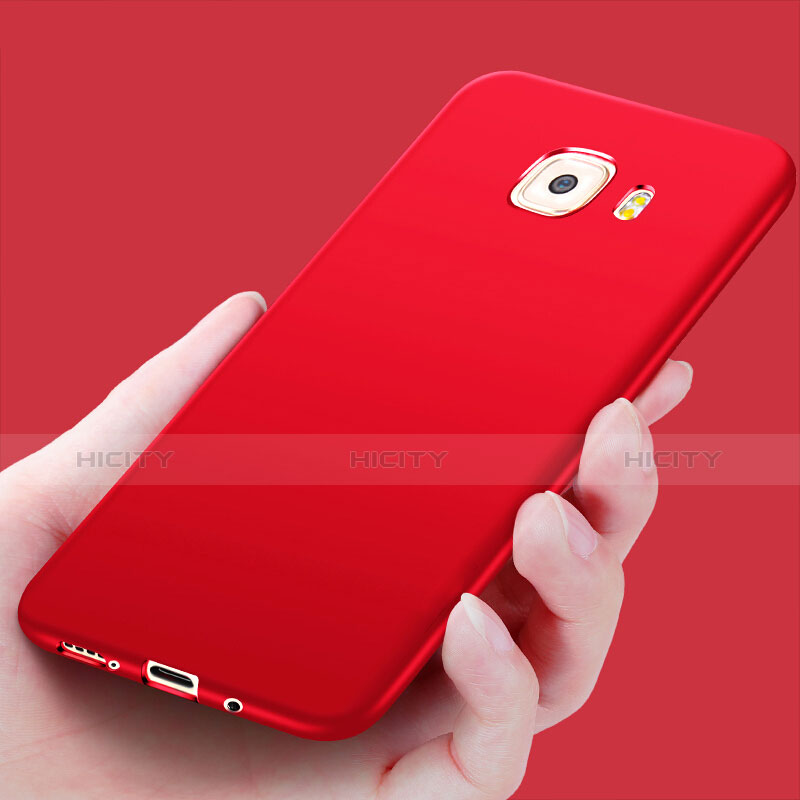 Silikon Hülle Handyhülle Ultra Dünn Schutzhülle S03 für Samsung Galaxy C9 Pro C9000 Rot