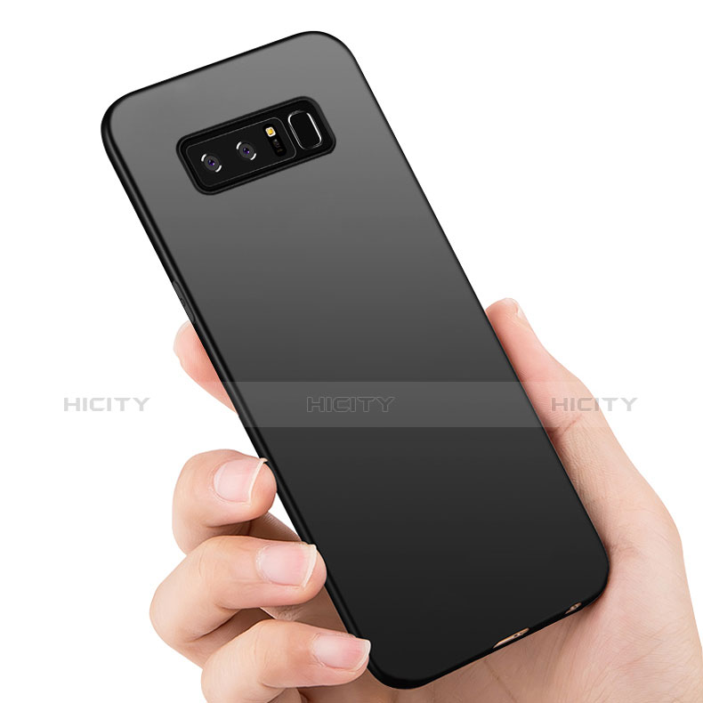 Silikon Hülle Handyhülle Ultra Dünn Schutzhülle S03 für Samsung Galaxy Note 8 Schwarz groß