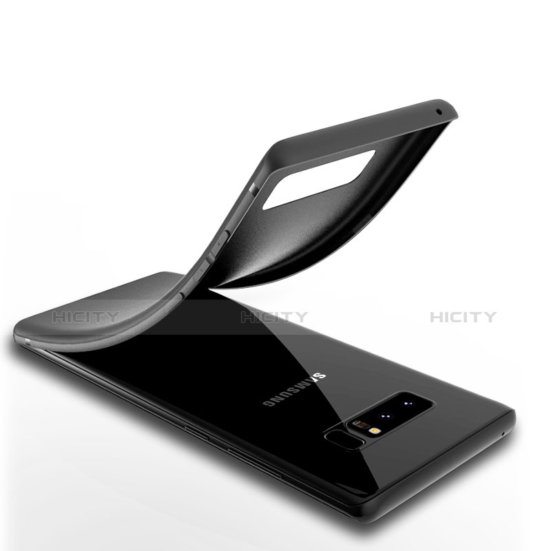 Silikon Hülle Handyhülle Ultra Dünn Schutzhülle S03 für Samsung Galaxy Note 8 Schwarz