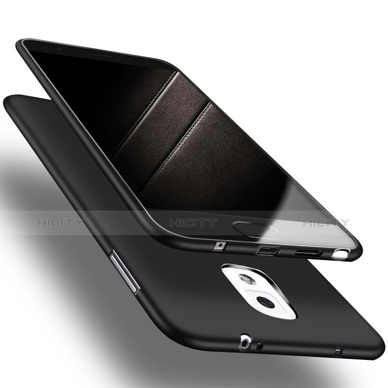 Silikon Hülle Handyhülle Ultra Dünn Schutzhülle S04 für Samsung Galaxy Note 3 N9000 Schwarz Plus