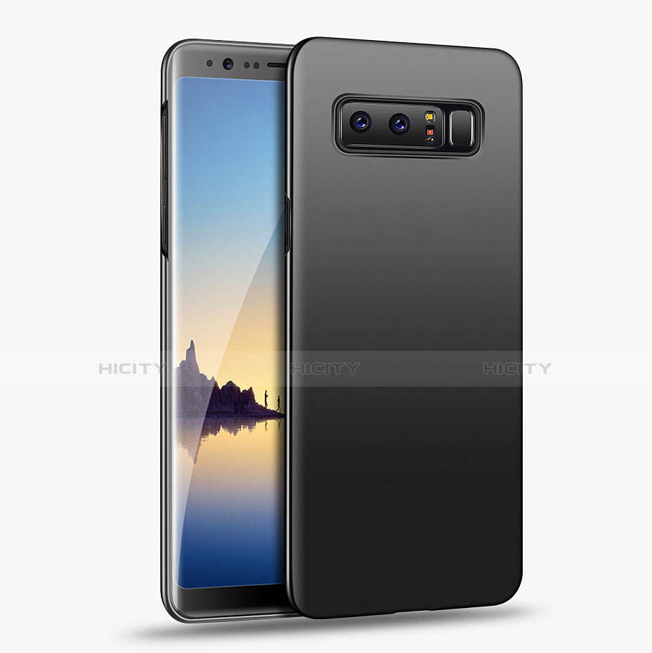 Silikon Hülle Handyhülle Ultra Dünn Schutzhülle S04 für Samsung Galaxy Note 8 Schwarz Plus