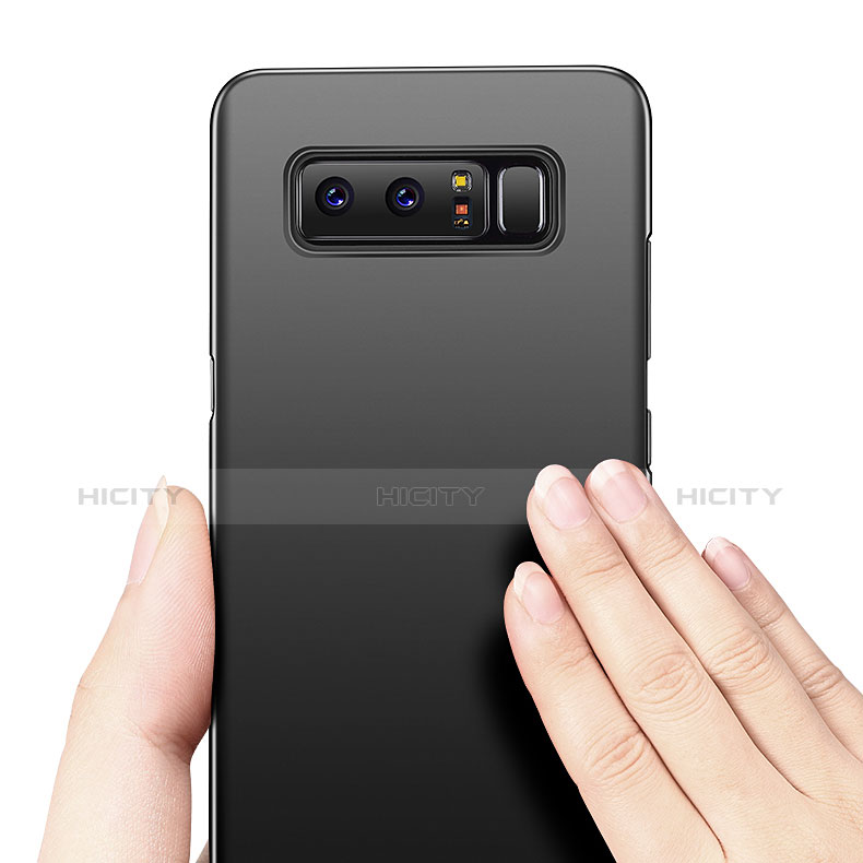 Silikon Hülle Handyhülle Ultra Dünn Schutzhülle S04 für Samsung Galaxy Note 8 Schwarz groß