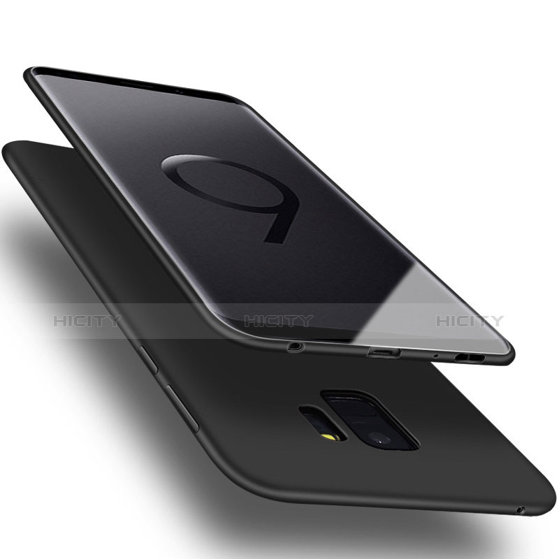 Silikon Hülle Handyhülle Ultra Dünn Schutzhülle S04 für Samsung Galaxy S9 Schwarz groß