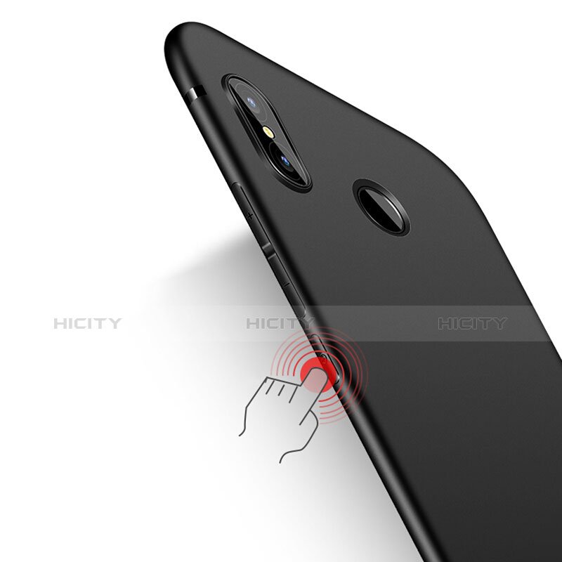Silikon Hülle Handyhülle Ultra Dünn Schutzhülle S04 für Xiaomi Redmi Note 5 Schwarz groß