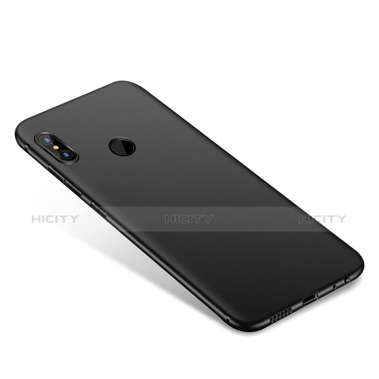 Silikon Hülle Handyhülle Ultra Dünn Schutzhülle S04 für Xiaomi Redmi Note 5 Schwarz groß