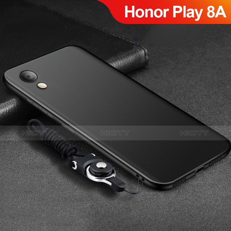 Silikon Hülle Handyhülle Ultra Dünn Schutzhülle S05 für Huawei Honor Play 8A Schwarz Plus