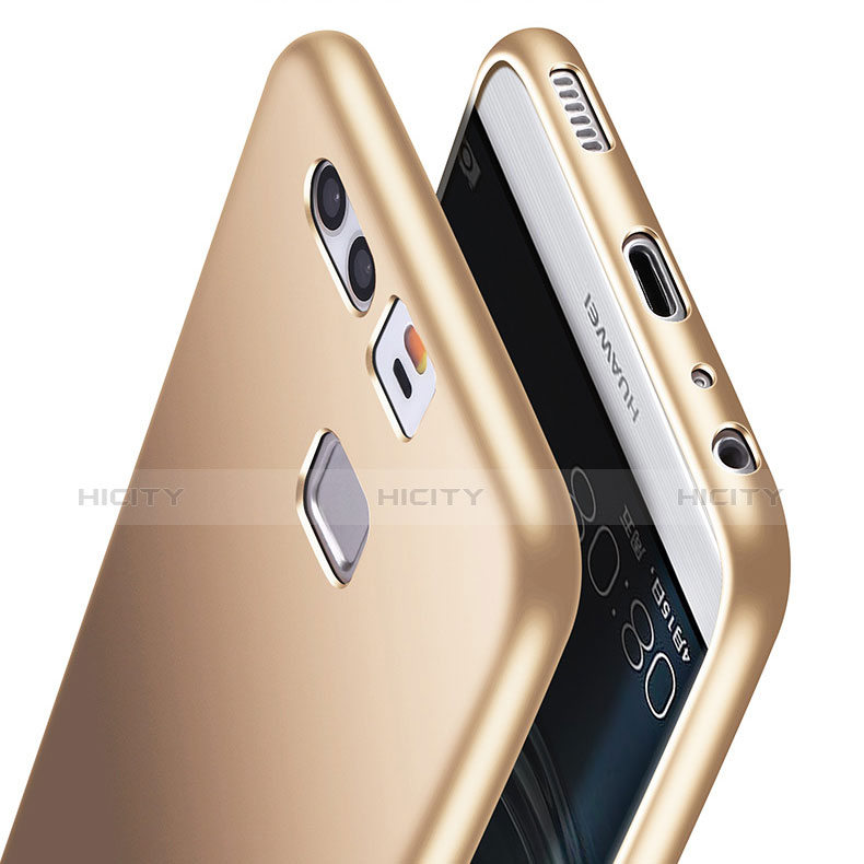 Silikon Hülle Handyhülle Ultra Dünn Schutzhülle S05 für Huawei P9 Plus Gold groß