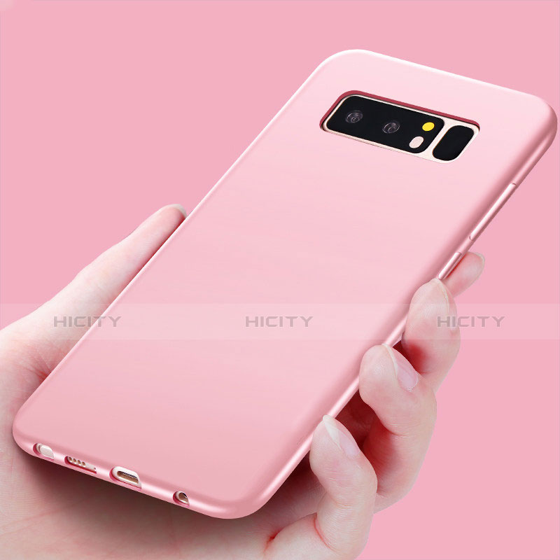 Silikon Hülle Handyhülle Ultra Dünn Schutzhülle S06 für Samsung Galaxy Note 8 Rosa groß
