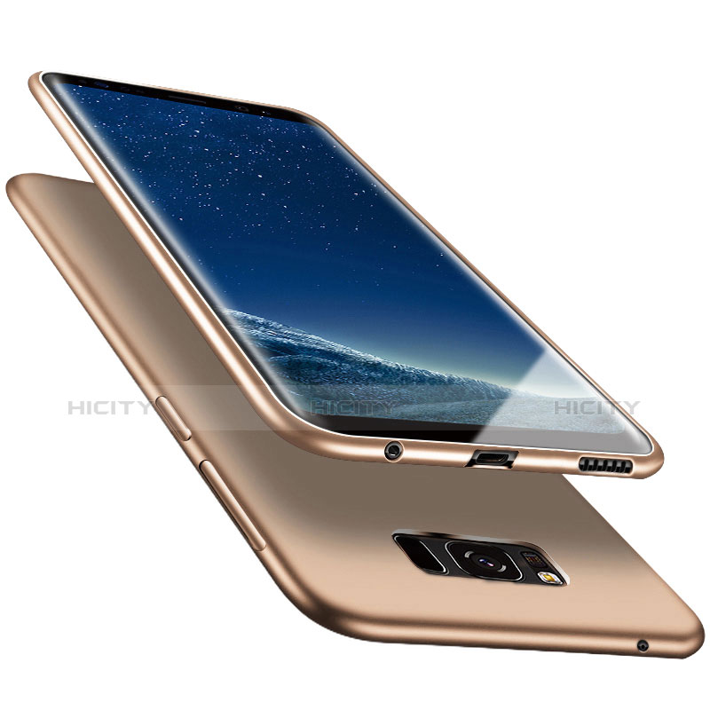 Silikon Hülle Handyhülle Ultra Dünn Schutzhülle S06 für Samsung Galaxy S8 Gold groß