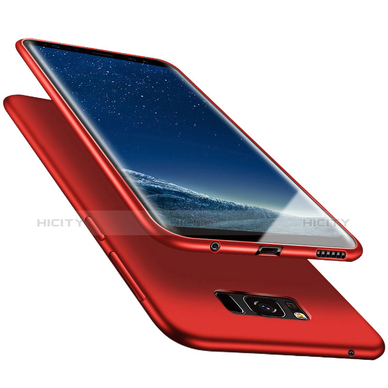 Silikon Hülle Handyhülle Ultra Dünn Schutzhülle S06 für Samsung Galaxy S8 Plus Rot groß
