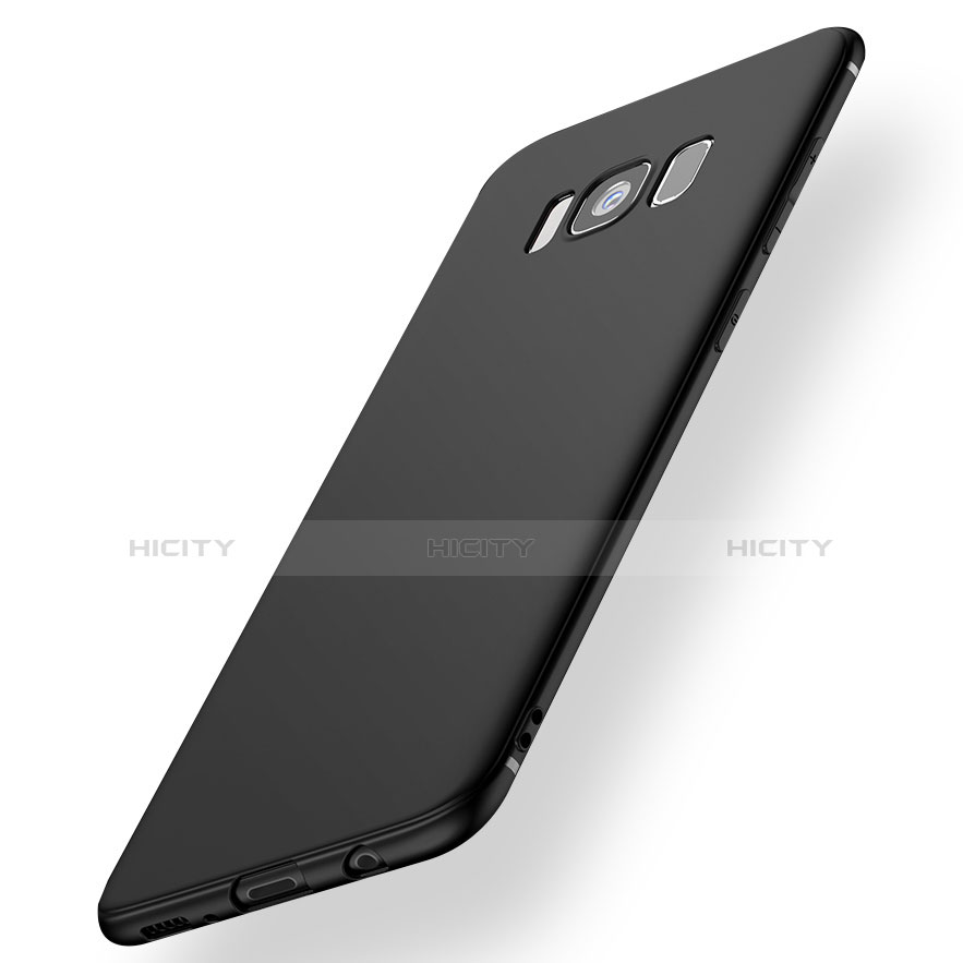 Silikon Hülle Handyhülle Ultra Dünn Schutzhülle S07 für Samsung Galaxy S8 Plus Schwarz groß