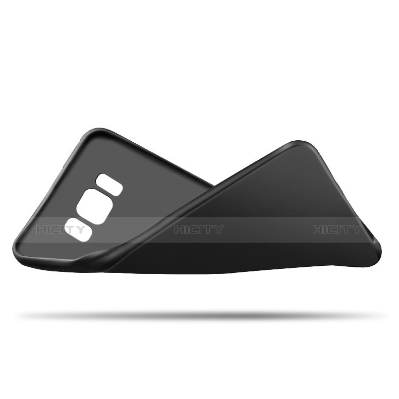 Silikon Hülle Handyhülle Ultra Dünn Schutzhülle S09 für Samsung Galaxy S8 Plus Schwarz groß
