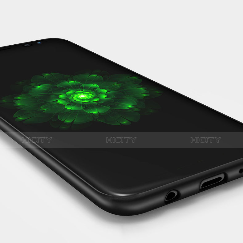 Silikon Hülle Handyhülle Ultra Dünn Schutzhülle S09 für Samsung Galaxy S8 Schwarz groß