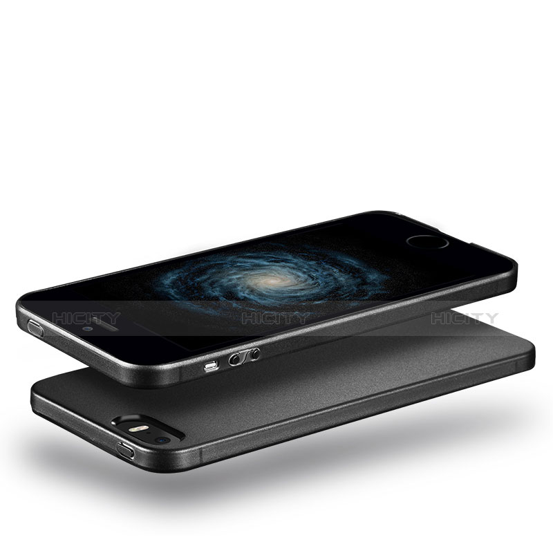 Silikon Hülle Handyhülle Ultra Dünn Schutzhülle Silikon für Apple iPhone SE Schwarz Plus