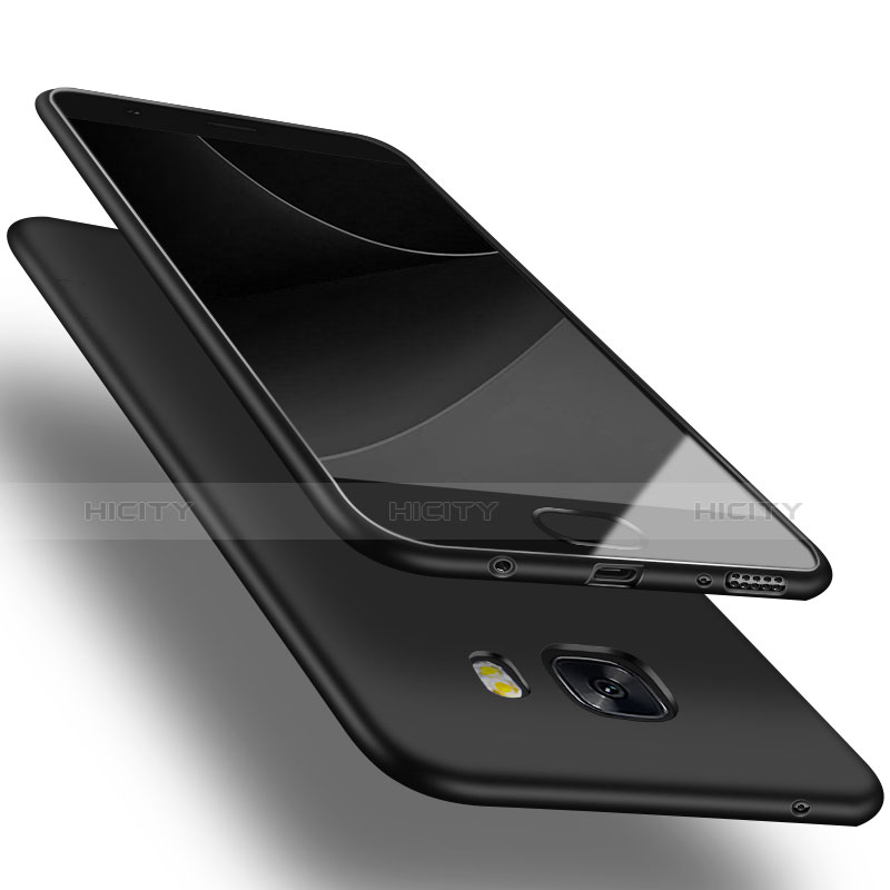 Silikon Hülle Handyhülle Ultra Dünn Schutzhülle Silikon für Samsung Galaxy C9 Pro C9000 Schwarz groß
