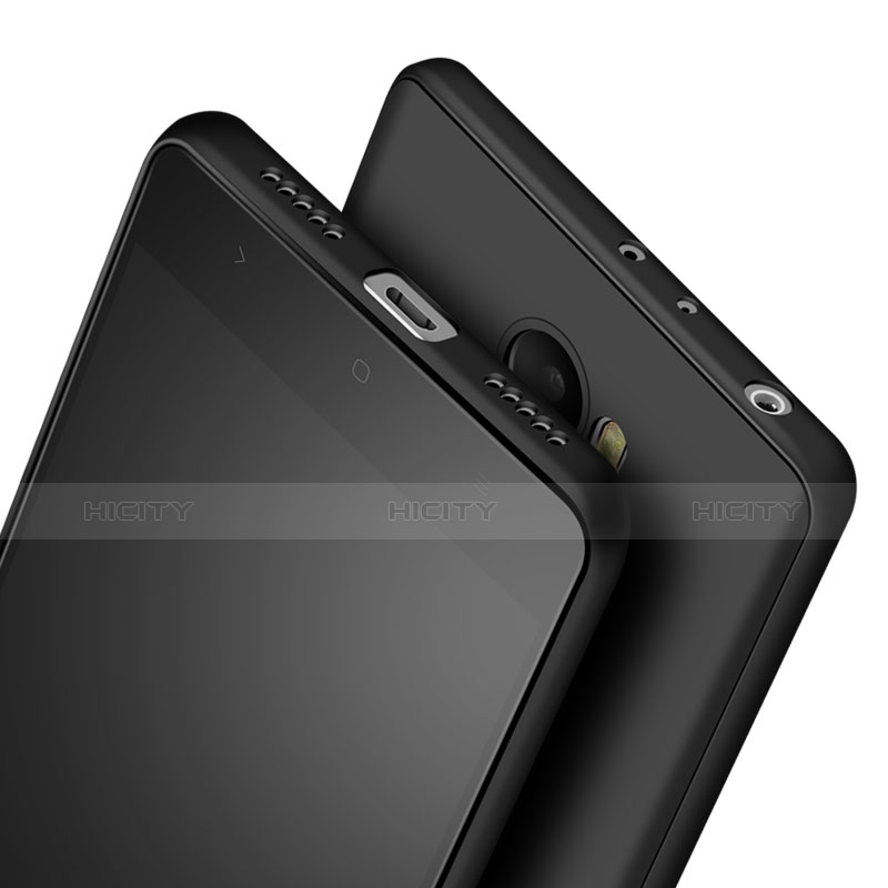 Silikon Hülle Handyhülle Ultra Dünn Schutzhülle Silikon für Xiaomi Redmi 4 Standard Edition Schwarz Plus