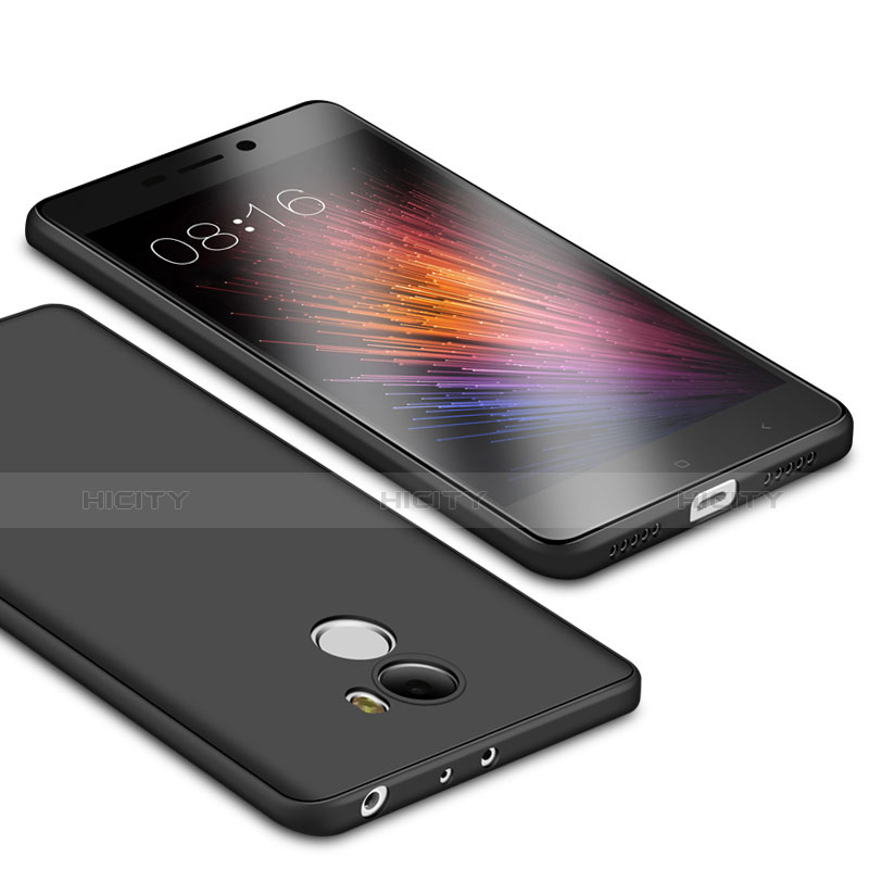 Silikon Hülle Handyhülle Ultra Dünn Schutzhülle Silikon für Xiaomi Redmi 4 Standard Edition Schwarz groß