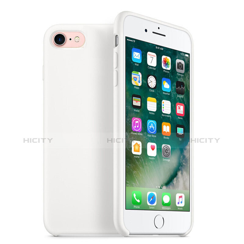 Silikon Hülle Handyhülle Ultra Dünn Schutzhülle Silikon H07 für Apple iPhone 6S Weiß Plus