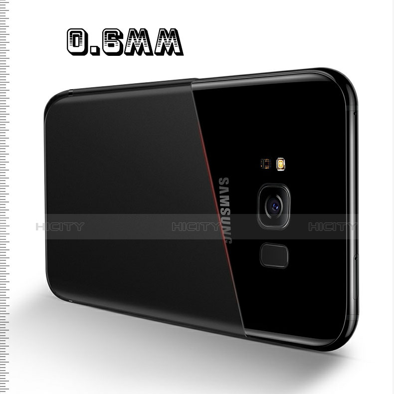 Silikon Hülle Handyhülle Ultra Dünn Schutzhülle Silikon mit Fingerring Ständer A03 für Samsung Galaxy S8 Plus Schwarz groß