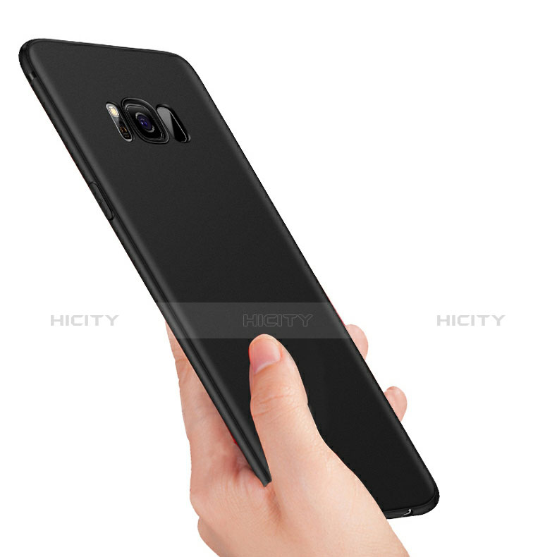 Silikon Hülle Handyhülle Ultra Dünn Schutzhülle Silikon mit Fingerring Ständer A03 für Samsung Galaxy S8 Schwarz