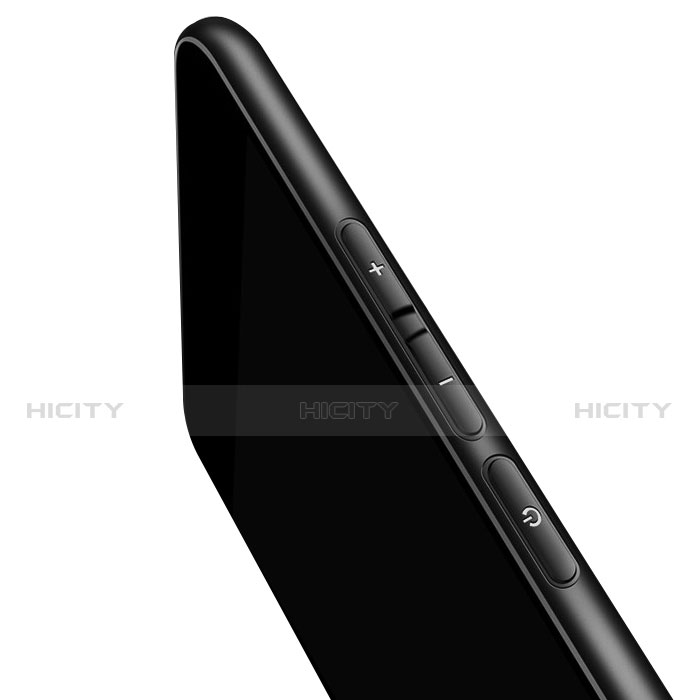 Silikon Hülle Handyhülle Ultra Dünn Schutzhülle Silikon mit Fingerring Ständer für Xiaomi Redmi Note 5A Standard Edition Schwarz groß