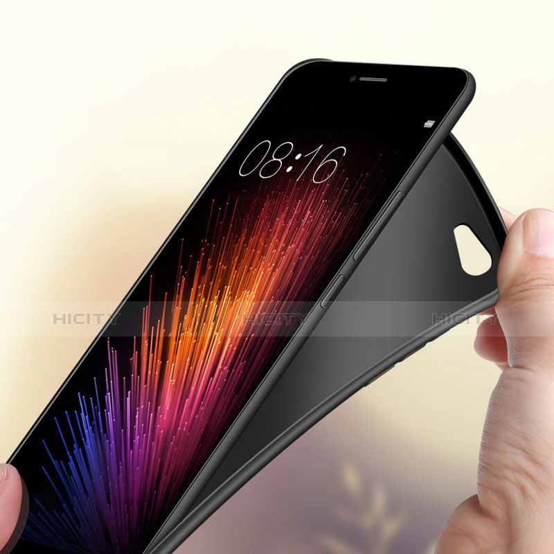 Silikon Hülle Handyhülle Ultra Dünn Schutzhülle Silikon mit Fingerring Ständer für Xiaomi Redmi Y1 Schwarz