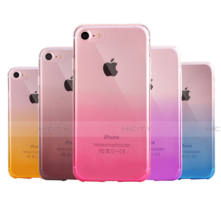 Silikon Hülle Handyhülle Ultra Dünn Schutzhülle Tasche Durchsichtig Farbverlauf G01 für Apple iPhone SE3 (2022) groß