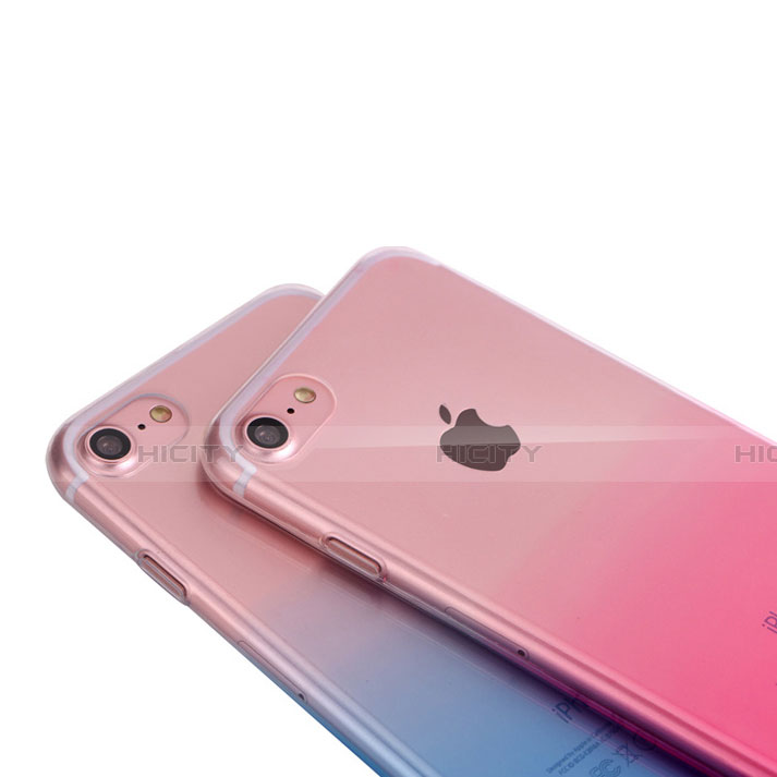 Silikon Hülle Handyhülle Ultra Dünn Schutzhülle Tasche Durchsichtig Farbverlauf G01 für Apple iPhone SE3 (2022) groß