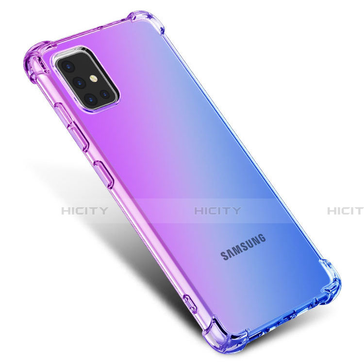 Silikon Hülle Handyhülle Ultra Dünn Schutzhülle Tasche Durchsichtig Transparent Farbverlauf für Samsung Galaxy A51 4G