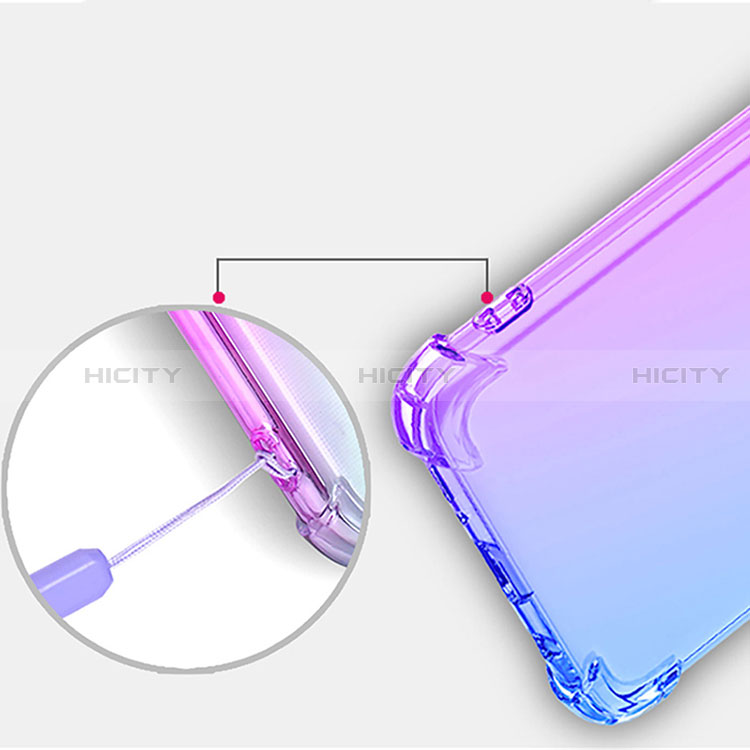 Silikon Hülle Handyhülle Ultra Dünn Schutzhülle Tasche Durchsichtig Transparent Farbverlauf für Sony Xperia 10 II