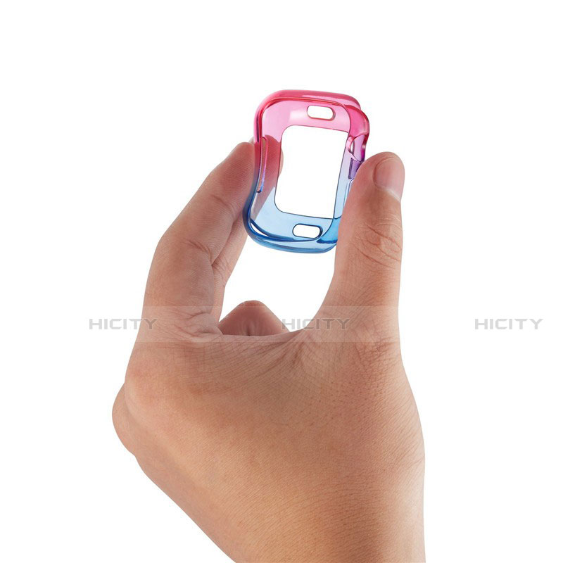 Silikon Hülle Handyhülle Ultra Dünn Schutzhülle Tasche Durchsichtig Transparent Farbverlauf G01 für Apple iWatch 5 44mm groß