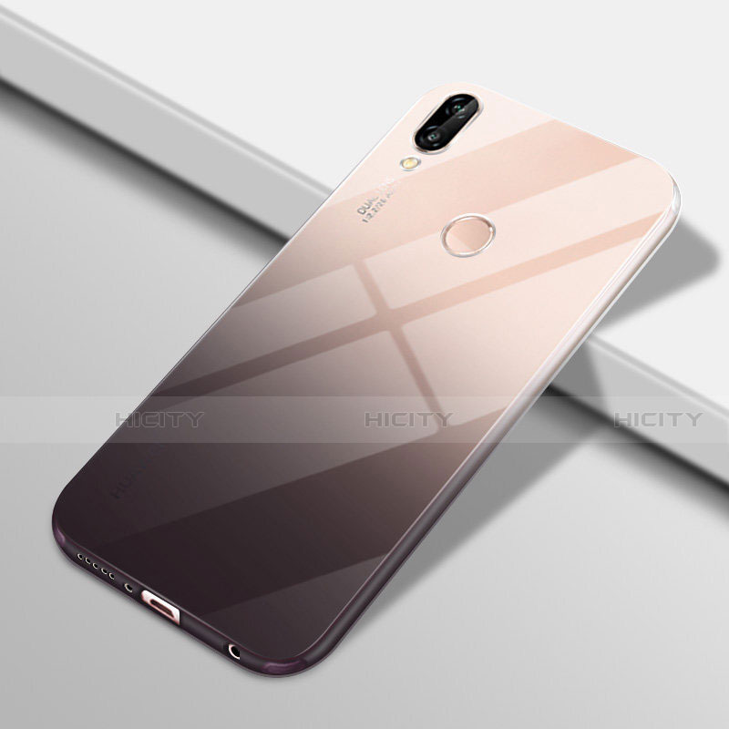 Silikon Hülle Handyhülle Ultra Dünn Schutzhülle Tasche Durchsichtig Transparent Farbverlauf G01 für Huawei P20 Lite groß