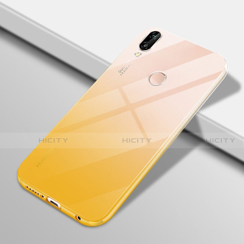 Silikon Hülle Handyhülle Ultra Dünn Schutzhülle Tasche Durchsichtig Transparent Farbverlauf G01 für Huawei P20 Lite groß