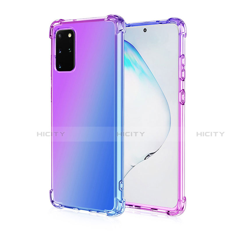 Silikon Hülle Handyhülle Ultra Dünn Schutzhülle Tasche Durchsichtig Transparent Farbverlauf G01 für Samsung Galaxy S20 Plus 5G