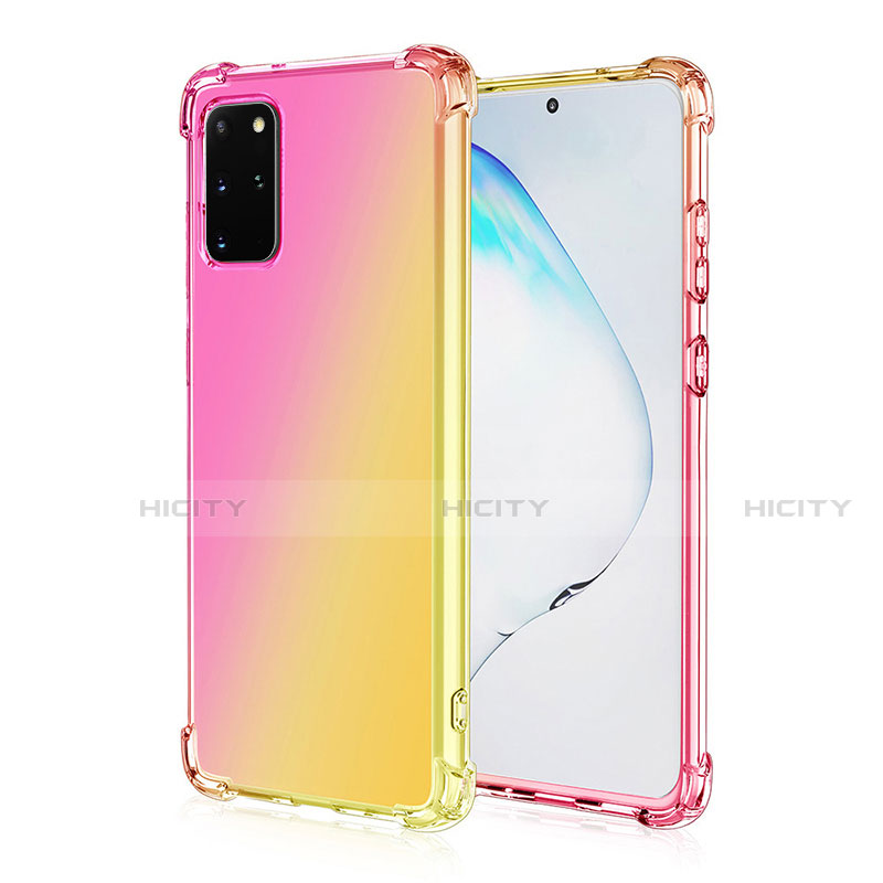 Silikon Hülle Handyhülle Ultra Dünn Schutzhülle Tasche Durchsichtig Transparent Farbverlauf G01 für Samsung Galaxy S20 Plus 5G groß