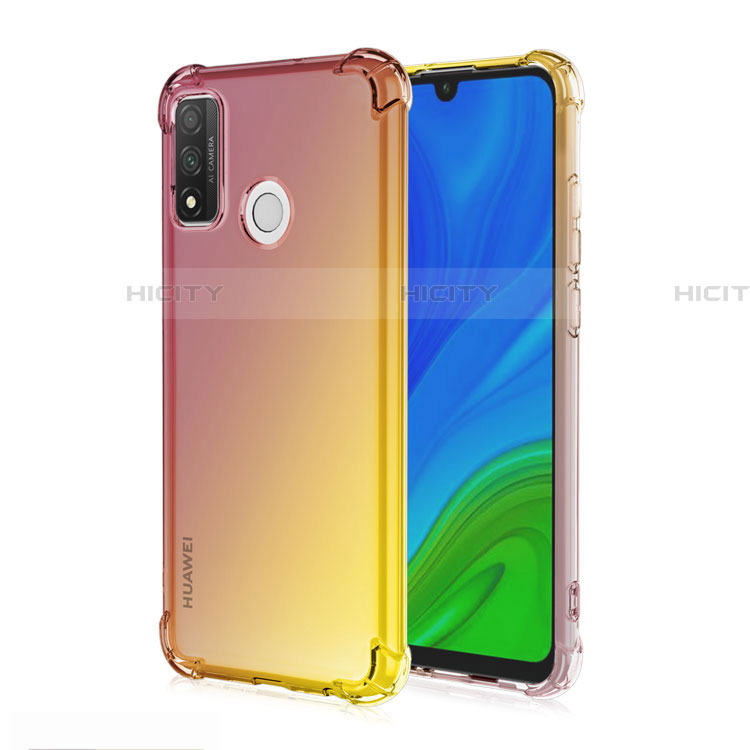 Silikon Hülle Handyhülle Ultra Dünn Schutzhülle Tasche Durchsichtig Transparent Farbverlauf H01 für Huawei P Smart (2020) Braun Plus