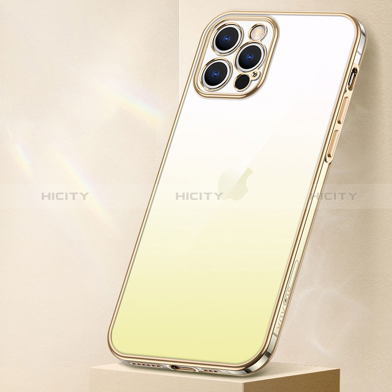 Silikon Hülle Handyhülle Ultra Dünn Schutzhülle Tasche Durchsichtig Transparent Farbverlauf S01 für Apple iPhone 13 Pro Max