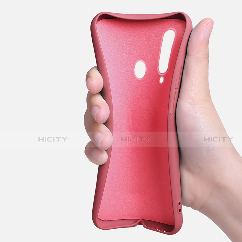 Silikon Hülle Handyhülle Ultra Dünn Schutzhülle Tasche Flexible mit Magnetisch Fingerring Ständer A01 für Huawei Enjoy 10 Plus