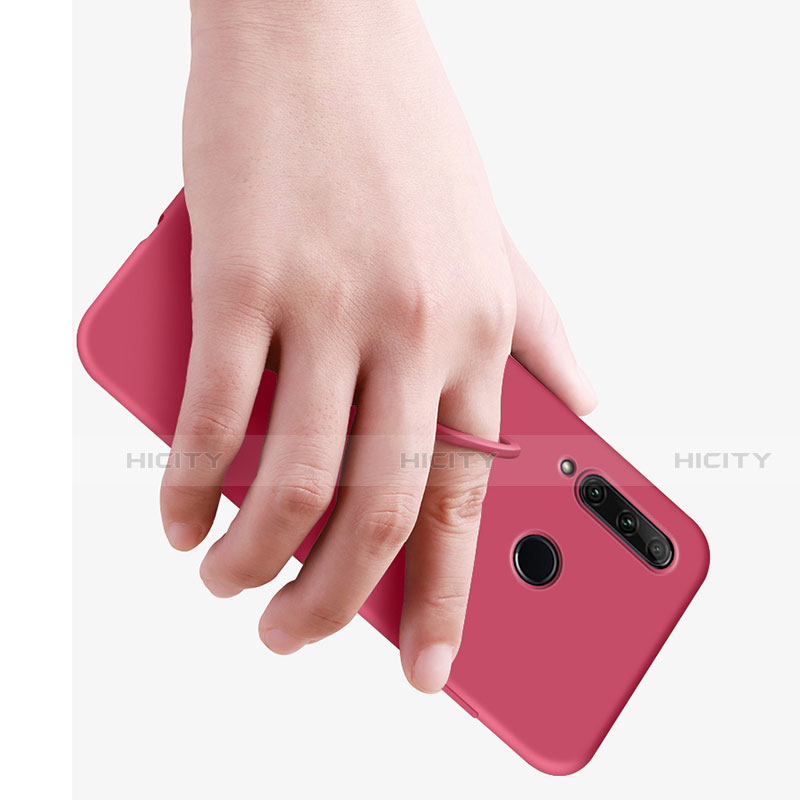 Silikon Hülle Handyhülle Ultra Dünn Schutzhülle Tasche Flexible mit Magnetisch Fingerring Ständer A01 für Huawei Enjoy 10 Plus