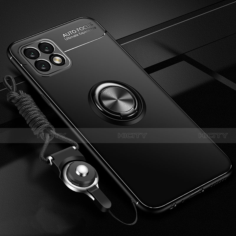 Silikon Hülle Handyhülle Ultra Dünn Schutzhülle Tasche Flexible mit Magnetisch Fingerring Ständer A01 für Huawei Enjoy 20 5G groß