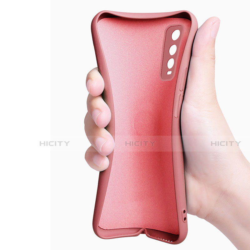 Silikon Hülle Handyhülle Ultra Dünn Schutzhülle Tasche Flexible mit Magnetisch Fingerring Ständer A01 für Vivo Y20 groß