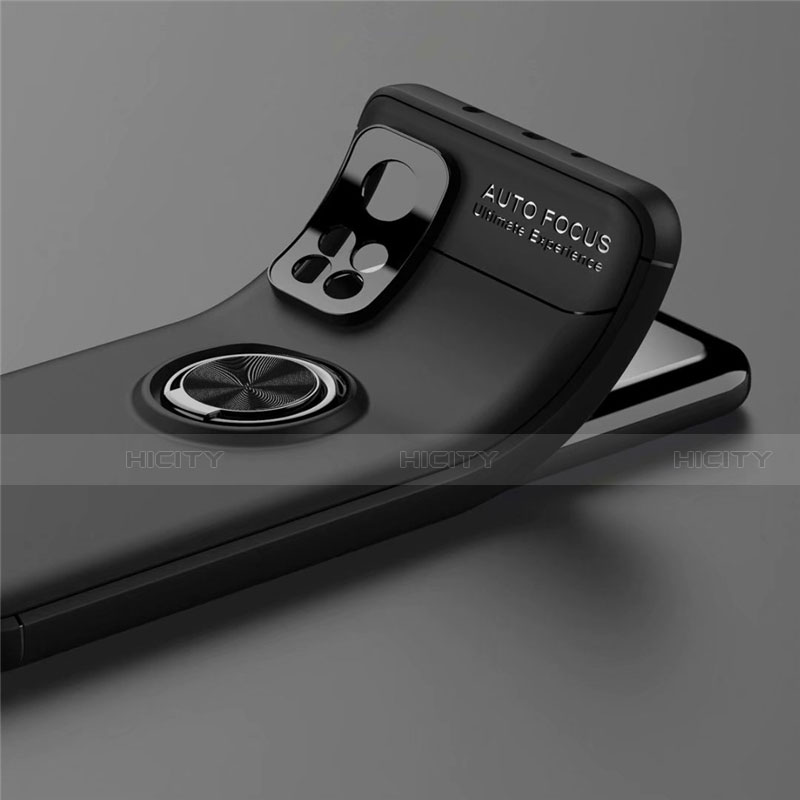 Silikon Hülle Handyhülle Ultra Dünn Schutzhülle Tasche Flexible mit Magnetisch Fingerring Ständer A01 für Xiaomi Mi 10T Pro 5G
