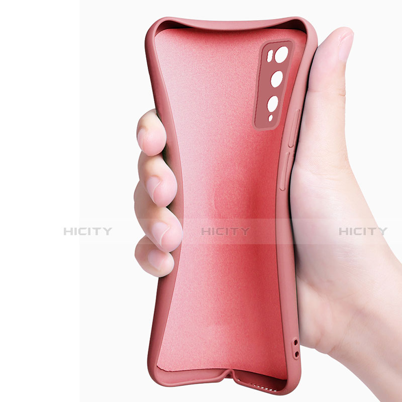 Silikon Hülle Handyhülle Ultra Dünn Schutzhülle Tasche Flexible mit Magnetisch Fingerring Ständer A02 für Huawei Enjoy 20 Pro 5G groß