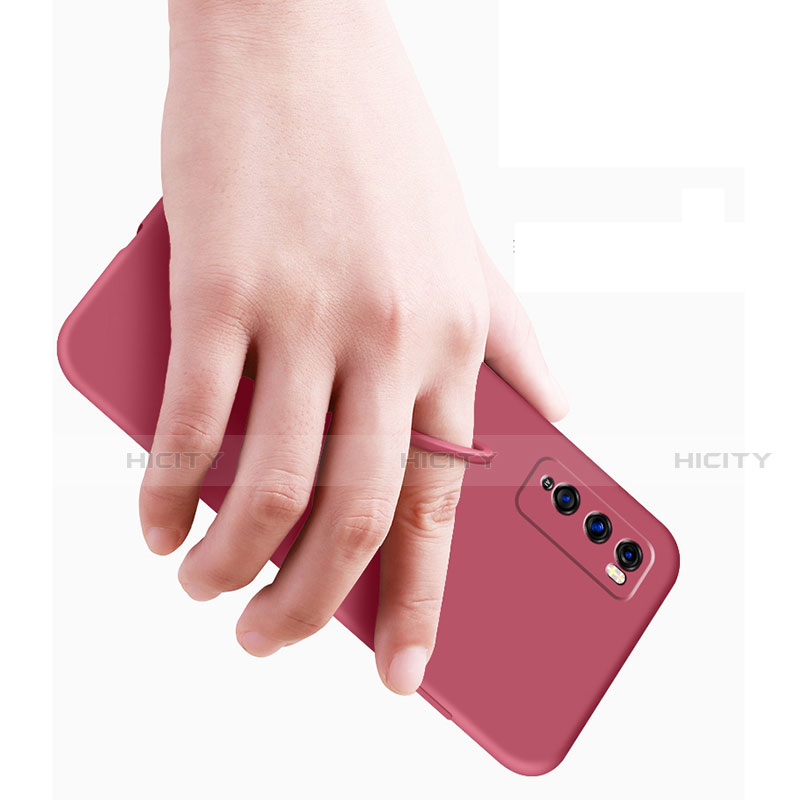 Silikon Hülle Handyhülle Ultra Dünn Schutzhülle Tasche Flexible mit Magnetisch Fingerring Ständer A02 für Huawei Enjoy 20 Pro 5G