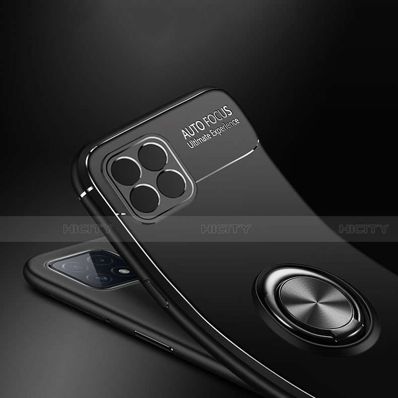 Silikon Hülle Handyhülle Ultra Dünn Schutzhülle Tasche Flexible mit Magnetisch Fingerring Ständer A02 für Oppo A72 5G groß